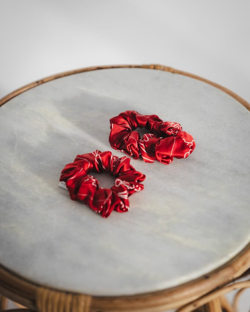 zestaw jedwabnych gumek igaro feminima bordo spadiora 3