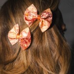 zestaw dwoch spinek do wlosow z jedwabnymi kokardkami arko wiatraki spadiora
