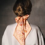 jedwabna opaska z dluga szarfa amoro wiatraki spadiora