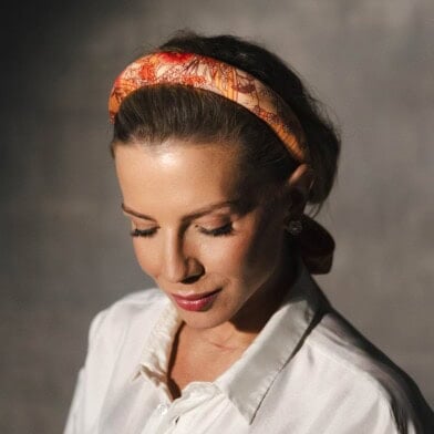 jedwabna opaska z dluga szarfa amoro wiatraki spadiora 4