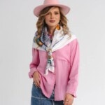 apaszka jedwabna dwustronna niebieskie szeptane opowiesci spadiora