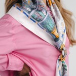 apaszka jedwabna dwustronna niebieskie szeptane opowiesci spadiora 3