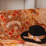 kapelusz damski vakero z jedwabna szarfa brazowy spadiora 10