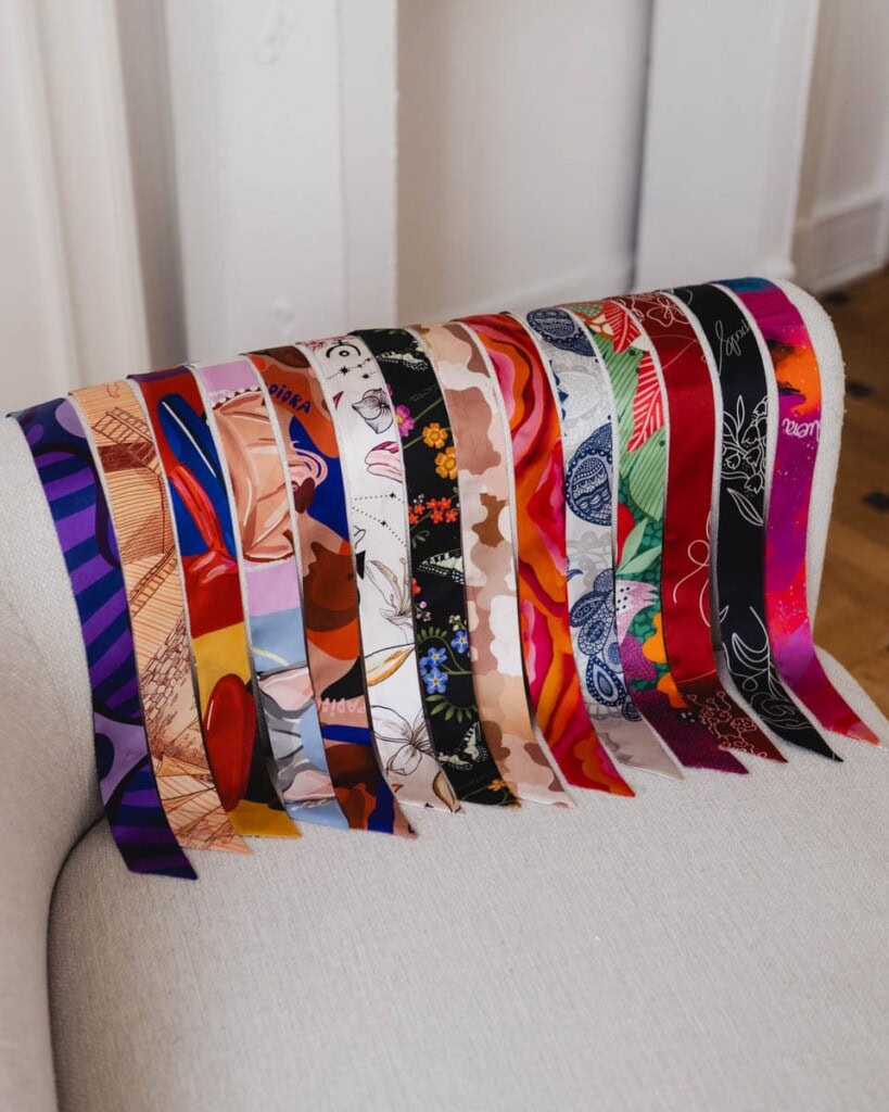 jedwabna szarfa do kapelusza spadiora 1