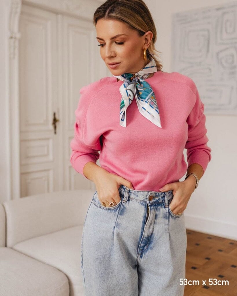 apaszka jedwabna dwustronna niebieskie szeptane opowiesci spadiora 11