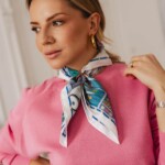 apaszka jedwabna dwustronna niebieskie szeptane opowiesci spadiora 14