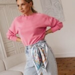 apaszka jedwabna dwustronna niebieskie szeptane opowiesci spadiora 15