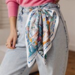 apaszka jedwabna dwustronna niebieskie szeptane opowiesci spadiora 16