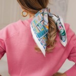 apaszka jedwabna dwustronna niebieskie szeptane opowiesci spadiora 17