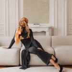 Apaszka jedwabna dwustronna wiatraki spadiora 8