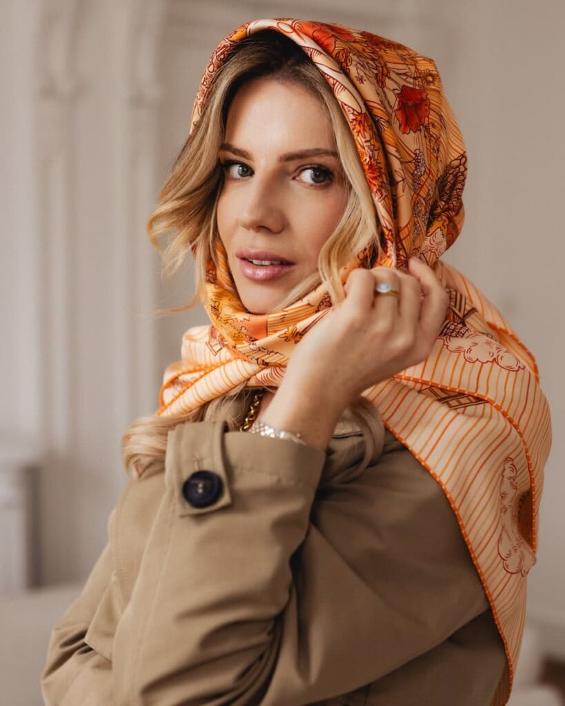 apaszka jedwabna dwustronna wiatraki spadiora 15