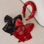 jedwabna opaska do wlosow lirika feminimal bordo spadiora 4