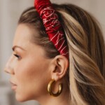 jedwabna opaska do wlosow lirika feminimal bordo spadiora 1