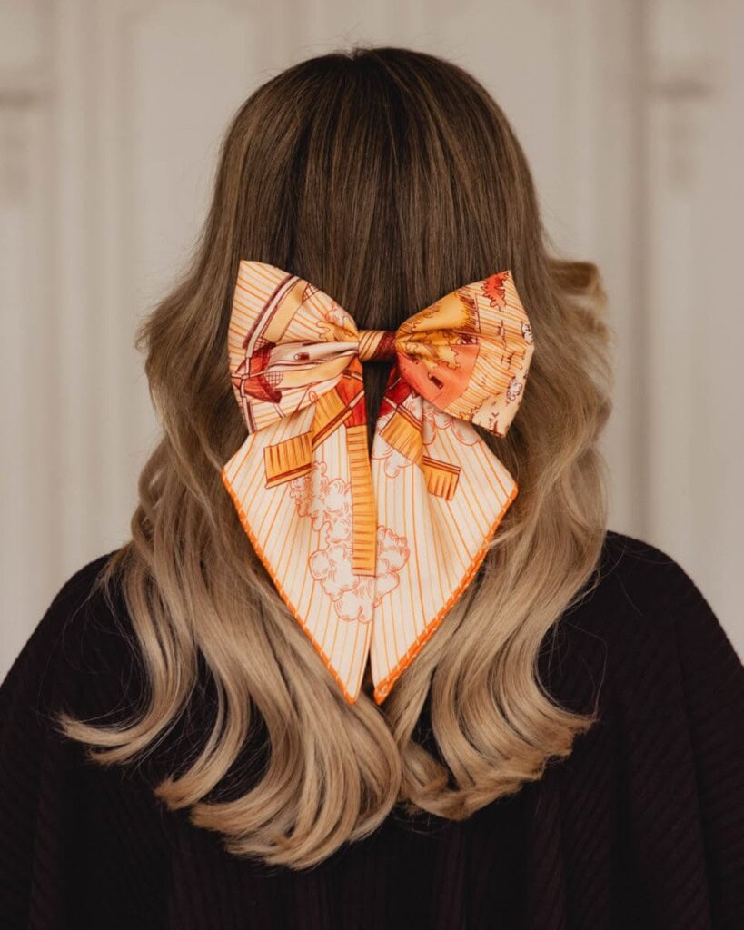 jedwabna kokarda do wlosow carma wiatraki spadiora