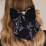 jedwabna kokarda do wlosow rica feminimal czarna spadiora