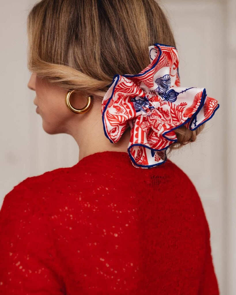 jedwabna gumka scrunchie ornamiloo wiwat spadiora 1