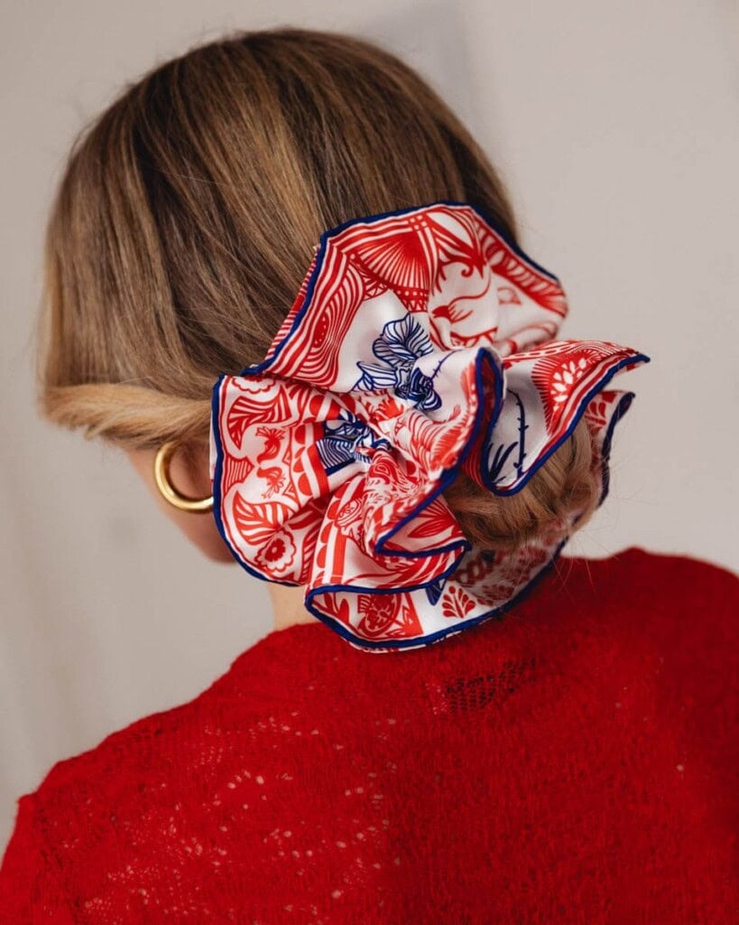 jedwabna gumka scrunchie ornamiloo wiwat spadiora 9