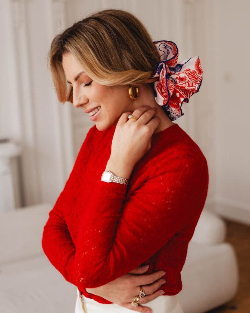 jedwabna gumka scrunchie ornamiloo wiwat spadiora 7