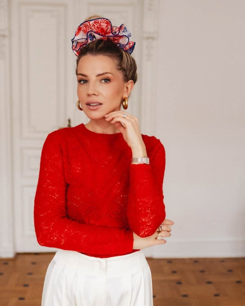 jedwabna gumka scrunchie ornamiloo wiwat spadiora 8