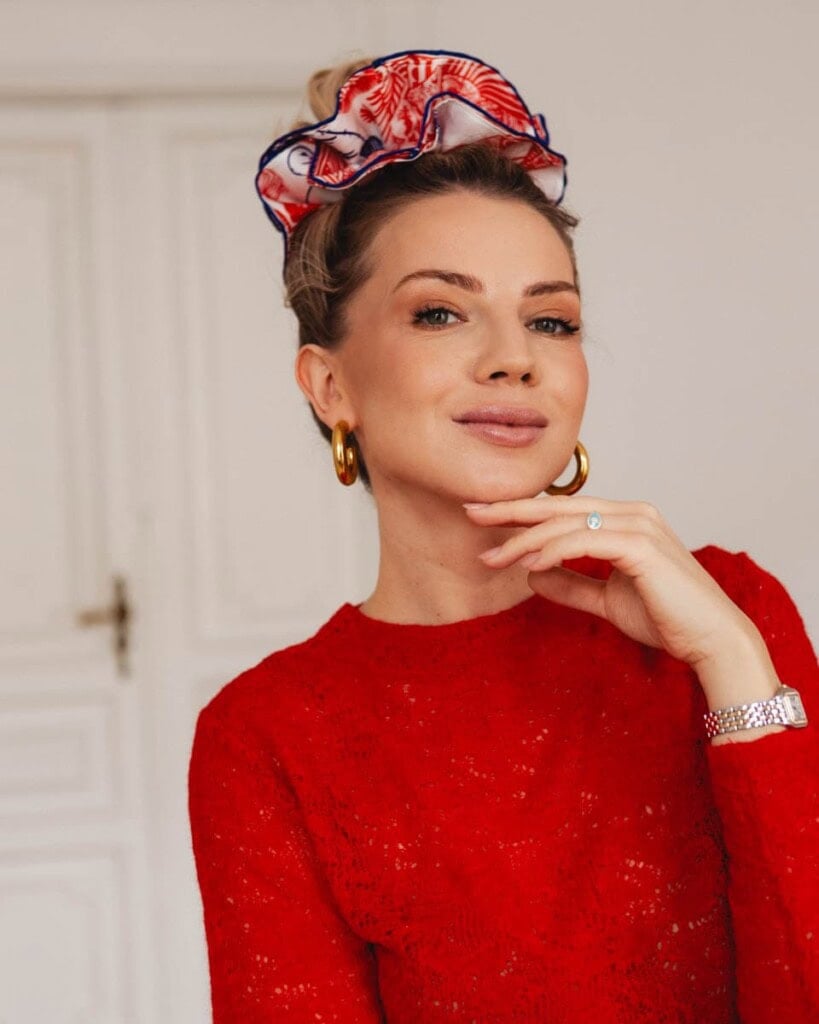 jedwabna gumka scrunchie ornamiloo wiwat spadiora 4