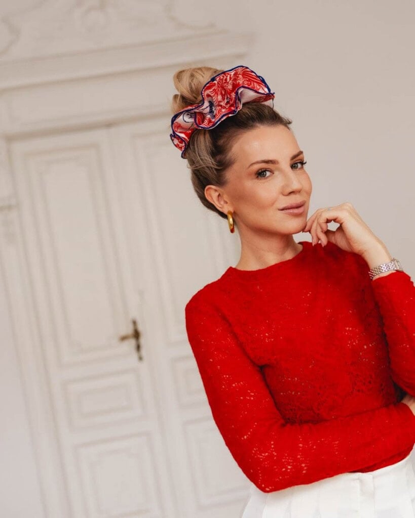 jedwabna gumka scrunchie ornamiloo wiwat spadiora 5