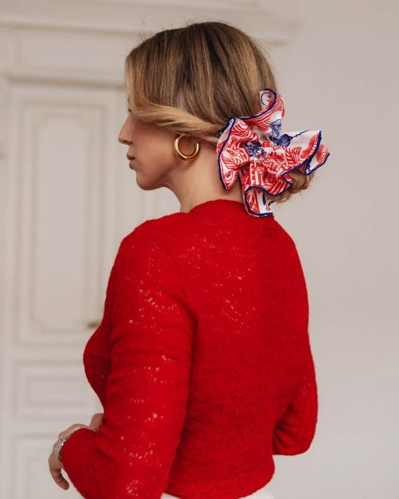 jedwabna gumka scrunchie ornamiloo wiwat spadiora 