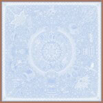 apaszka jedwabna dwustronna koronka blawatna spadiora