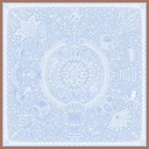 apaszka jedwabna dwustronna koronka blawatna spadiora