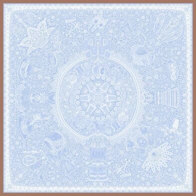 apaszka jedwabna dwustronna koronka blawatna spadiora