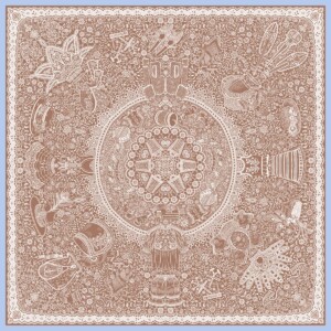 apaszka jedwabna dwustronna koronka plowa spadiora