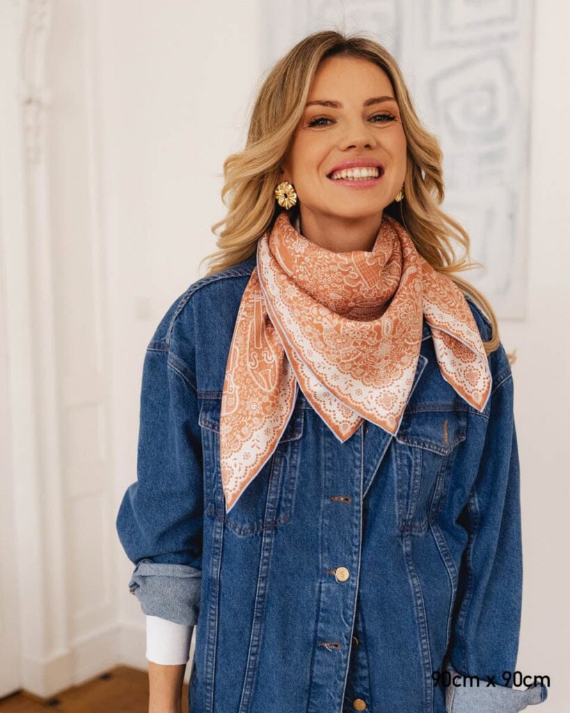 apaszka jedwabna dwustronna koronka plowa spadiora 3