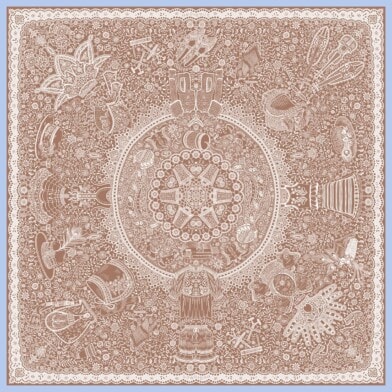 poszetka jedwabna meska dwustronna koronka plowa spadiora