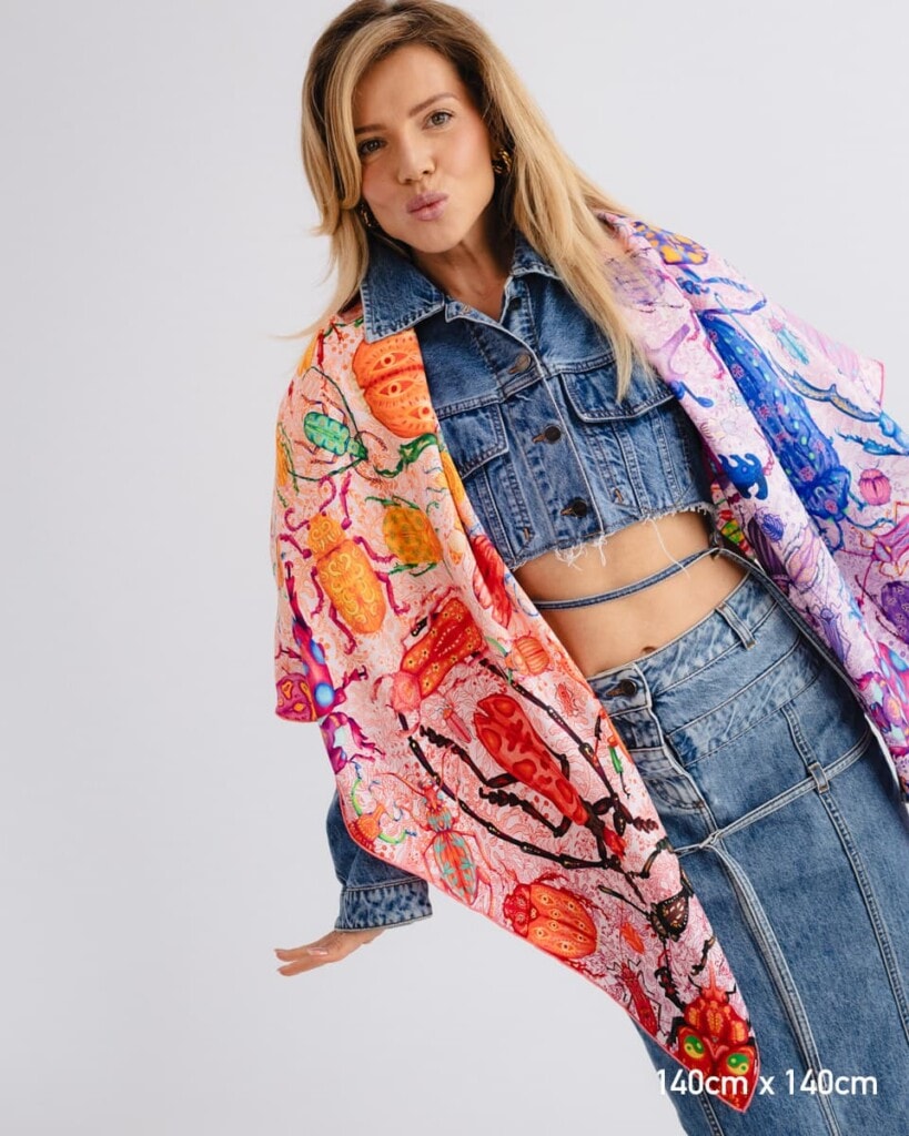 apaszka jedwabna dwustronna zuki spadiora 17