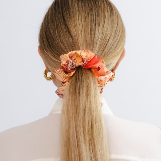 jedwabna gumka scrunchie wiatraki spadiora