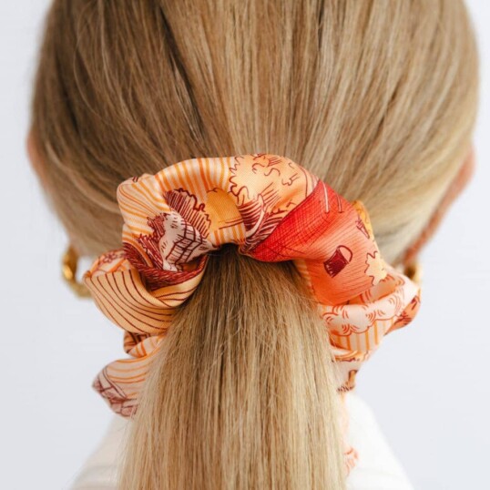 jedwabna gumka scrunchie wiatraki spadiora 1