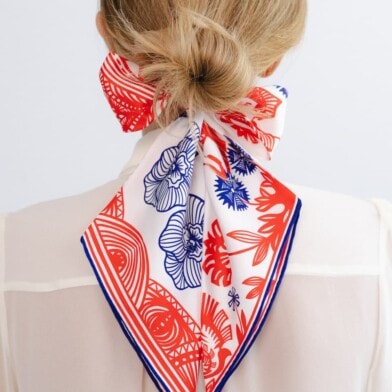 jedwabna opaska z dluga szarfa amoro wiwat spadiora