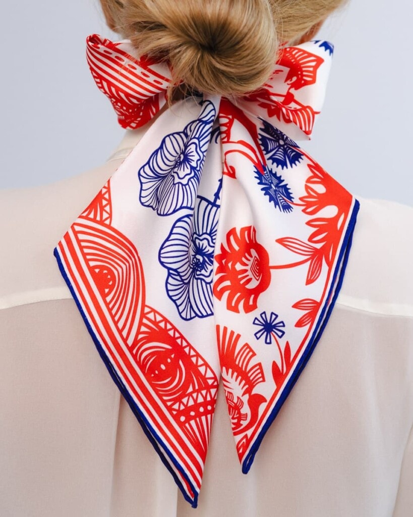 jedwabna opaska z dluga szarfa amoro wiwat spadiora 1