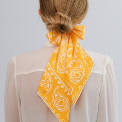 jedwabna opaska z dluga szarfa amoro totem spadiora