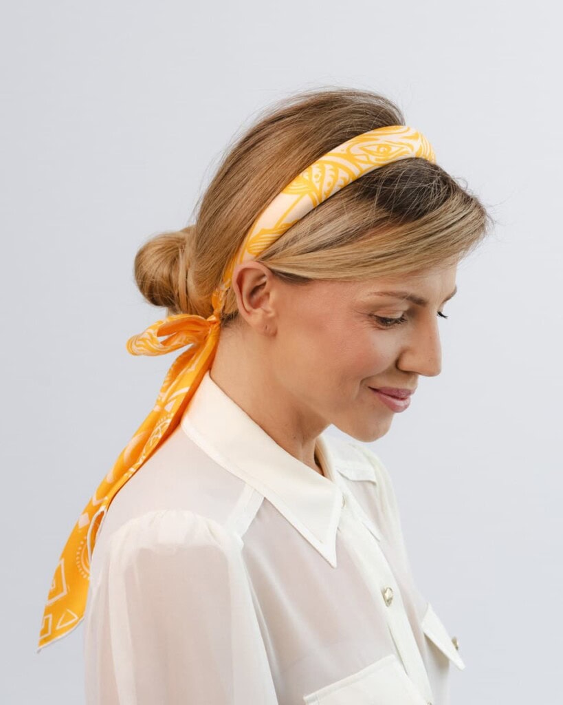 jedwabna opaska z dluga szarfa amoro totem spadiora 2