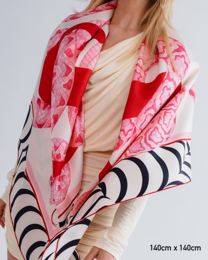 apaszka jedwabna dwustronna rok weza spadiora 12