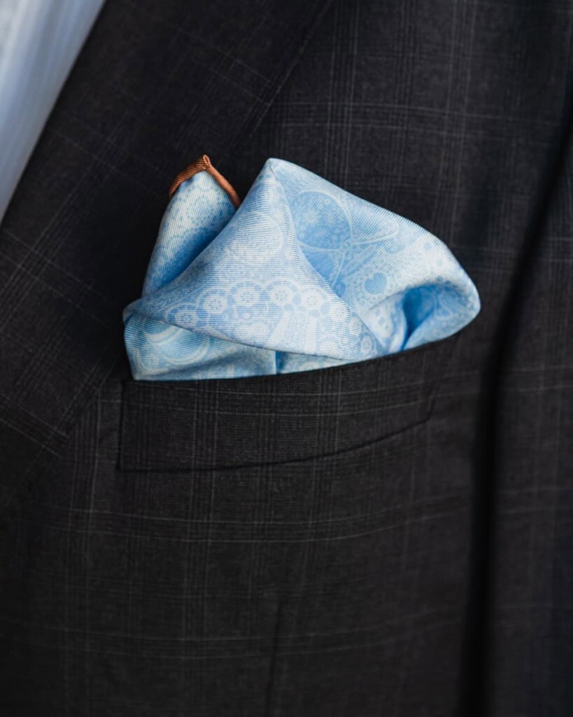 poszetka jedwabna meska dwustronna koronka blawatna spadiora 1