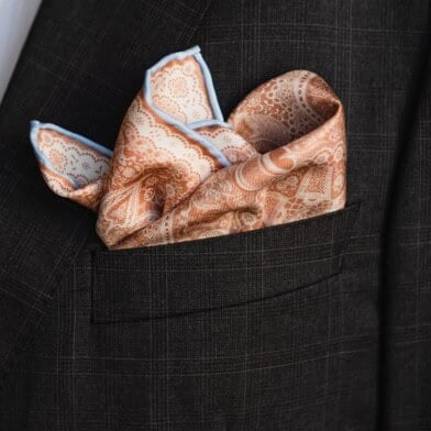 poszetka jedwabna meska dwustronna koronka plowa spadiora 1