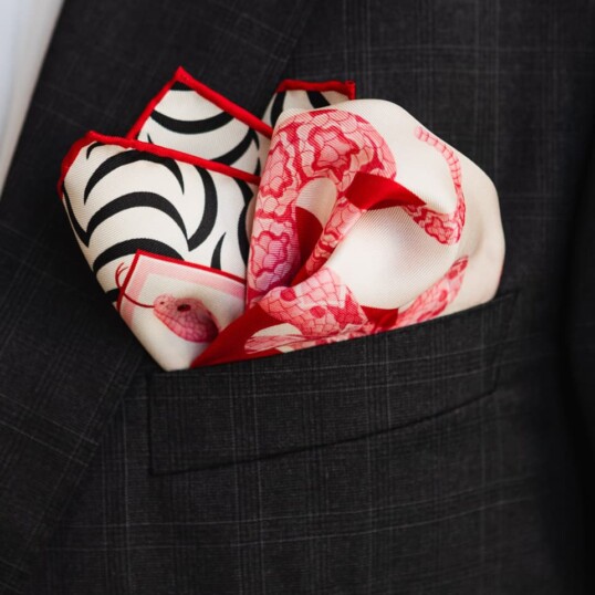 poszetka jedwabna meska dwustronna rok weza spadiora