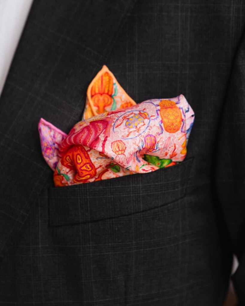 poszetka jedwabna meska dwustronna zuki spadiora