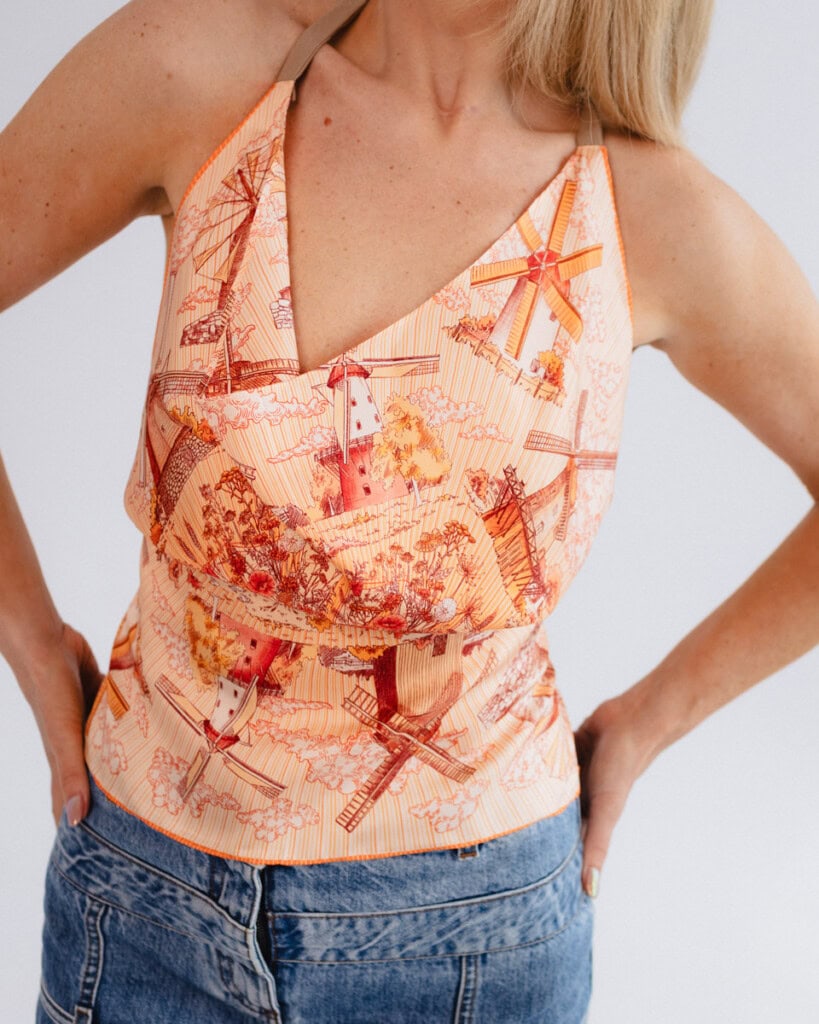 jedwabny top flava wiatraki spadiora 2