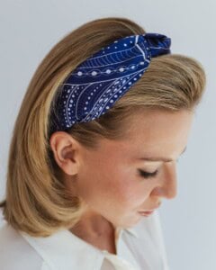 jedwabna opaska do wlosow z supelkiem latarnia spadiora 2