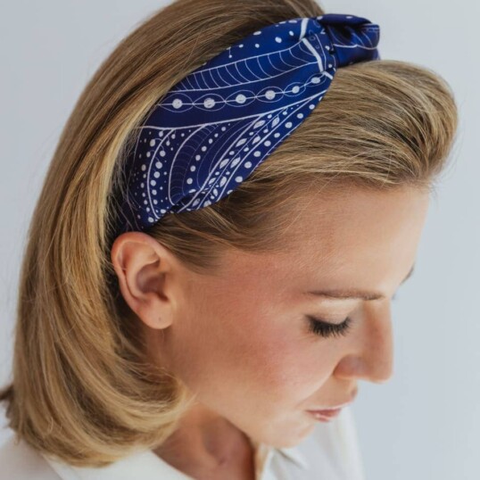 jedwabna opaska do wlosow z supelkiem latarnia spadiora 2