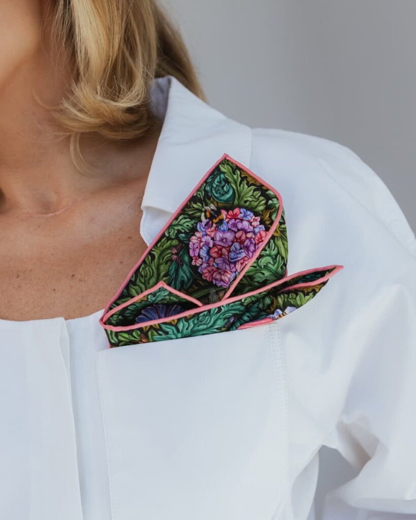 poszetka jedwabna meska dwustronna pomander spadiora