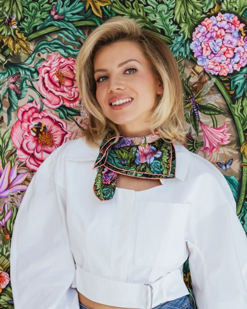 apaszka jedwabna dwustronna pomander spadiora