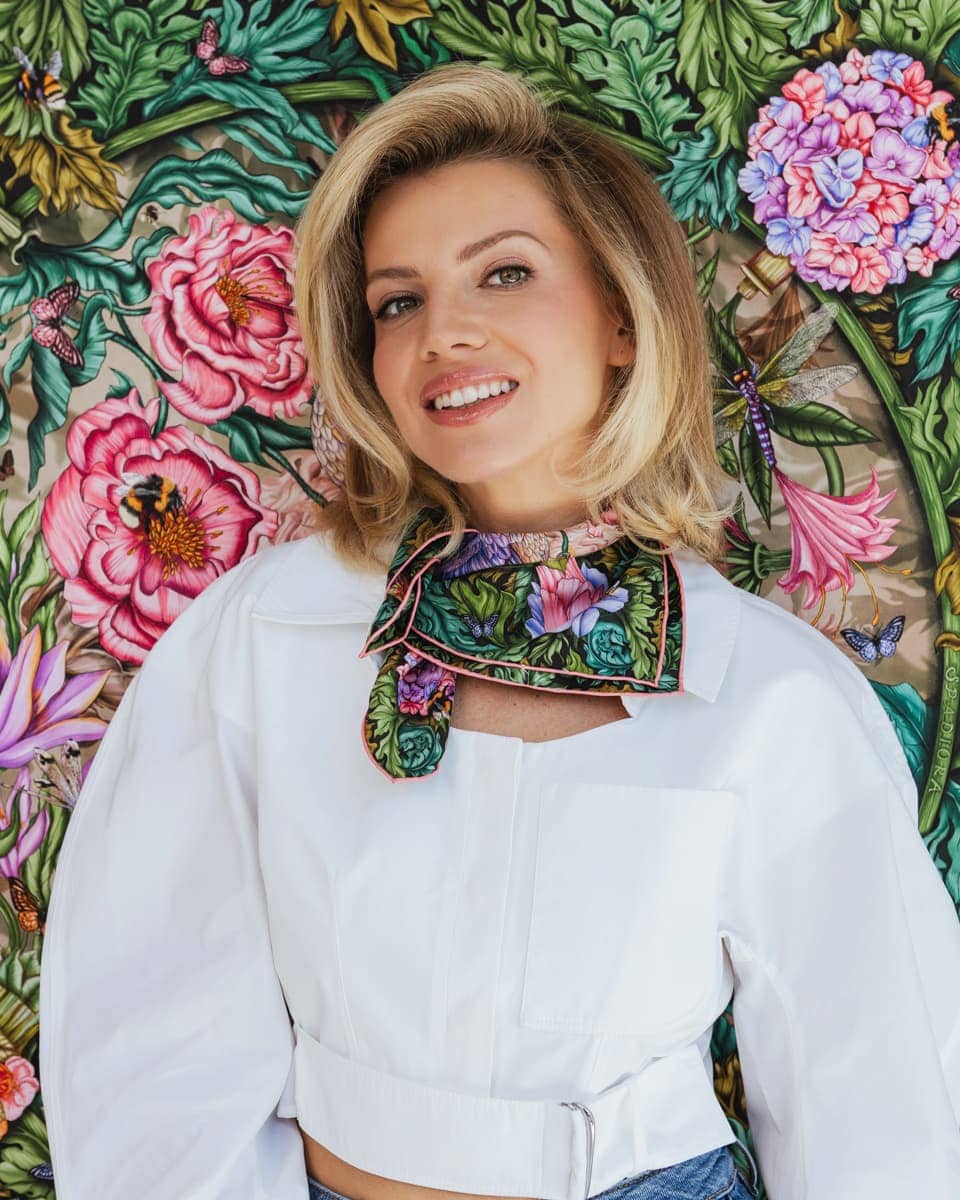 apaszka jedwabna dwustronna pomander spadiora